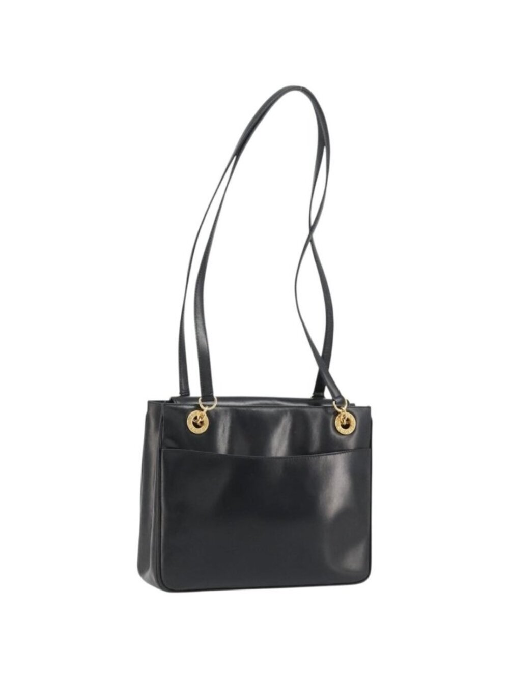 GUCCI Shoulder Bag Leather Black Gold 001 46 1641